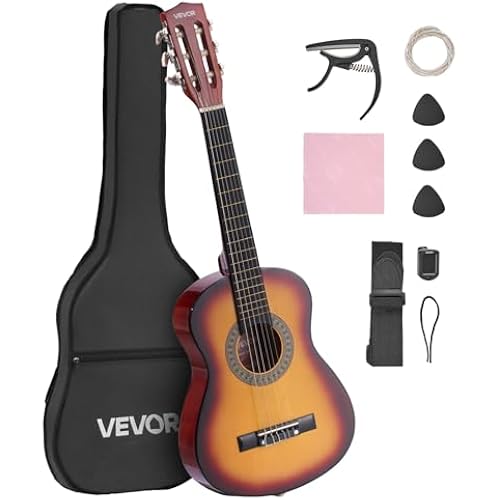 VEVOR Acoustic Guitar, Classical Guitar Starter Kit for Beginners, with Nylon Strings, Basswood Guitar, for Kids Adults Girls Boys Students