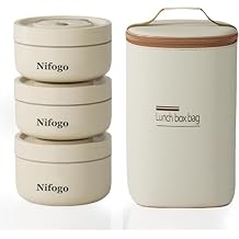 Nifogo Insulated Food Jar for Adults, Thermo Food Container, 304 Stainless Steel Leakproof Bento Box