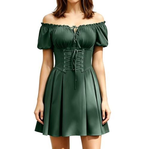 Vestido medieval renacentista para Halloween y recreaciones históricas