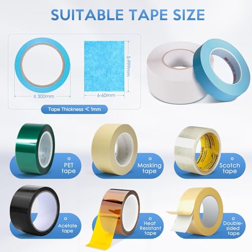 Automatisch Klebebandspender Bandspender, Automatischer Klebebandabroller Bandschneidemaschine Elektrischer Bandschneider FüR Geschenkband,Paketklebeband,Klebestreifen Bandbreite 6–60mm,Länge 5–999mm