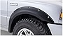 Bushwacker Pocket/Rivet Style Front Fender Flares | 2-Piece Set, Black, Smooth Finish | 21037-02 | Fits 1993-2011 Ford Ranger (Excludes FX4)