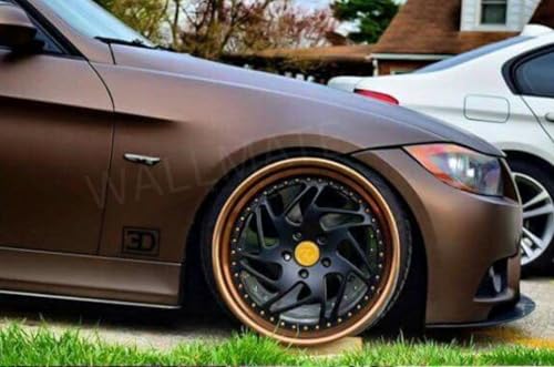 Image of WALLMATE Satin Brown Vinyl Car Wrap Self Adhesive Bubble Free Sticker for Car, Scooty, Cycle, Bike and Other Vihicle Interior & Exterior Decoration (Satin Brown, 20X60 in)