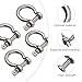 Ipetboom 4pcs 304 Stainless Steel D-Shaped Bow Shackles M6 Metal Shackle Locks for Lifting and Rigging Industrial Use