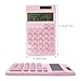 Basic Standard Calculators Small Digital Desktop Calculator with 8-Digit LCD Display, Battery Solar Power Smart Calculator Children's School Adult Office Family Standard Functions (8 Bit Pink)
