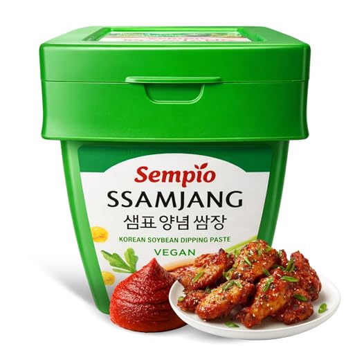 Pasta de soja Ssamjang, Salsa Coreana vegana, Esencial para la cocina coreana, Ligeramente picante, Un toque dulce, Ideal para BBQ coreano, Ssam, Dip verduras o carnes, Contiene 1 bote de 500 gr