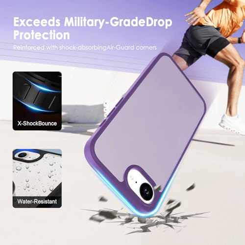 Image of TENOC Phone Case Compatible with iPhone SE (2nd 2020 and 3rd 2022 Generation) & iPhone 7 & iPhone 8, Dark Purple Case Translucent Protective Bumper Matte Hard Back Cover for 4.7 Inch