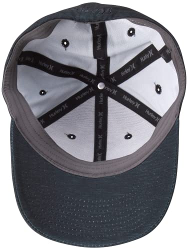 Hurley Men's Hat - H2O-Dri Phantom Relay Curved Brim Stretch Fitted Cap, Size Small-Medium, Black #TOP4