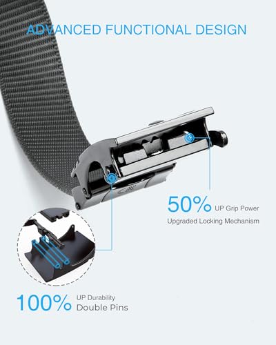 CHAOREN Ratchet Belts for Men - Casual Web Nylon Mens Belt - Adjustable and Durable for Jeans4