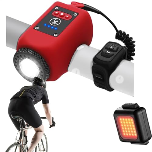 Corne de vélo pour adultes 120 dB vélos légers avec feu de sécurité