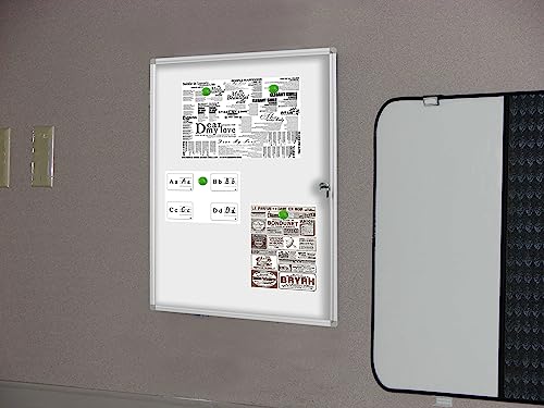 A Airllen LK6090WH Enclosed Lockable Magnetic Whiteboard Cabinet For Wall Noticeboard 24’X36‘ Tamperproof Dry Erase Cabinet thumb #3