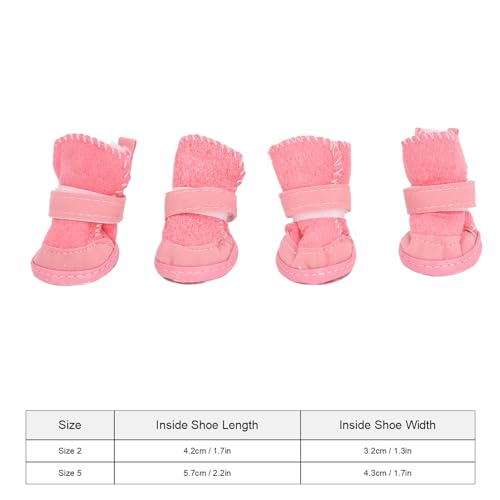 HEEPDD Soft Adjustable Non Slip Pet Boots for Chihuahua Bichon Schnauzer Small Dog Shoes With Wool Lining - Image 2