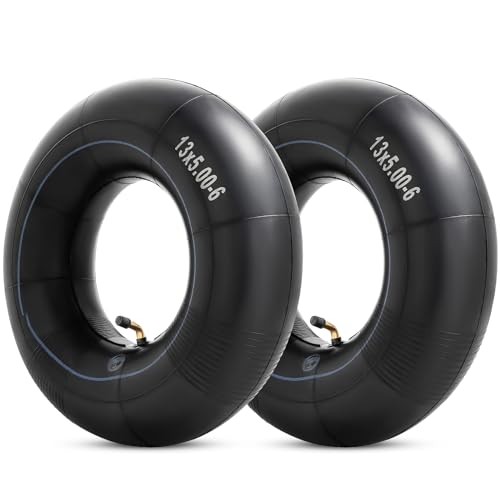 YeYouC Heavy Duty 13×5.00-6″ Inner Tubes, Exact Replacement 5.00-6/4.00-6 Tire Tube with TR87 Bent Valve Stem for Razor Dirt Quad, Lawn Mowers, Snow Blowers, ATVs, Go Kart, and More (Pack of 2)