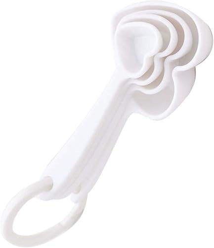 Vista 27 de Cuchara de postre: vajilla para el hogar, cuchara creativa de helado de plástico, cucharas de postre en forma de corazón, 4.72 pulgadas para boda