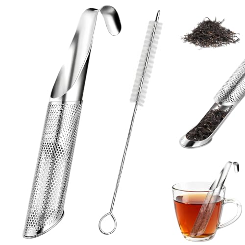 304 Stainless Steel Tea Infuser for Loose Leaf Tea Steeper w/Cleaning Brush