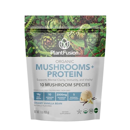 Plantfusion Mushroom Protein Powder 3 in 1 Vegan Protein Powder