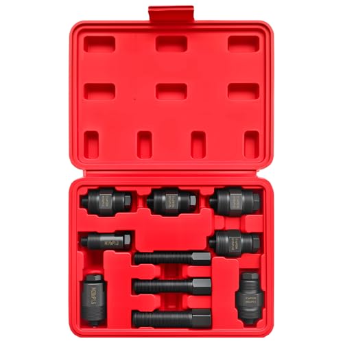 ATPEAM Kit Extracteur de Volant Magnétique 10 Pièces, Outils d'Extraction de Volant pour Voiture et Moto, Arrache Volant Moteur avec Boîte de Rangement