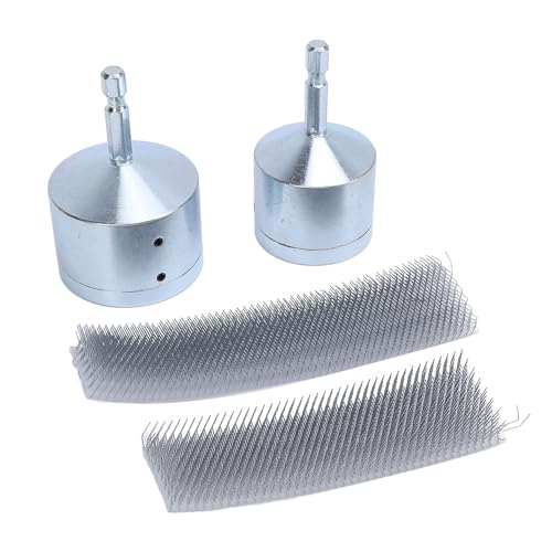 2 Pcs Copper Pipe Cleaner 20mm 27mm 1/4 Inch Hex Shank Copper Tube Cleaner with 2 Replaceable Brushes for Power Drill