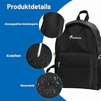 Fyrdm Faltbarer Rucksack Ultraleicht 15L, Schwarz Rucksack Faltbar – Ansicht 3