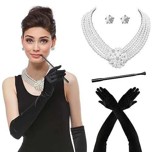 image for Zivyes Audrey Hepburn Holly Golightly Breakfast at Tiffanys Costume Ac