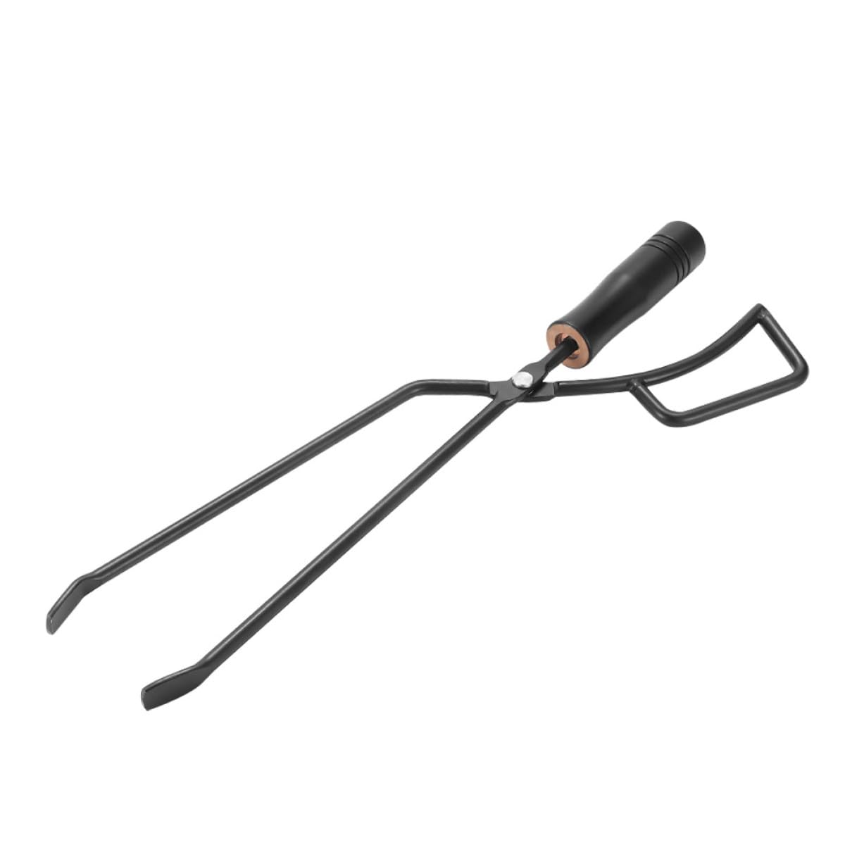 Housoutil Pinza per Carbone in Ferro per Barbecue, Pratica e Stabile per Famiglie, per Picnic e Buffet, Colore Nero Impugnatura Allungata