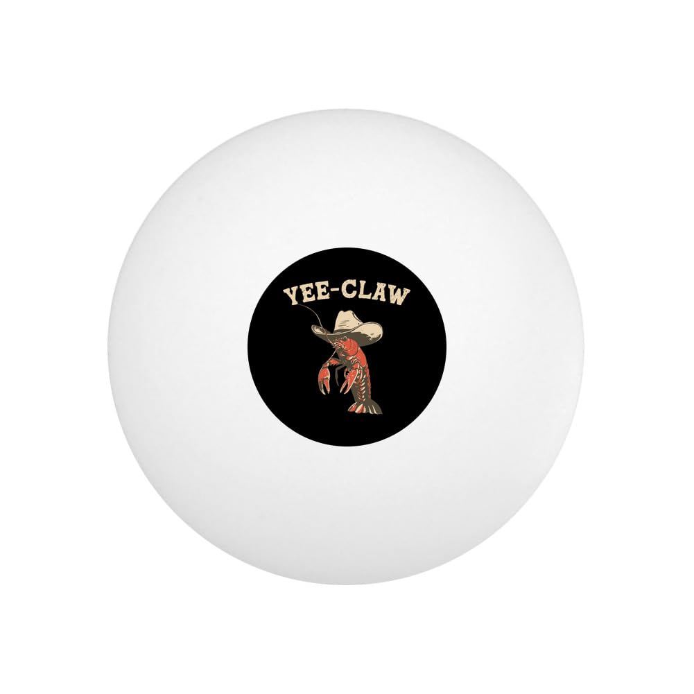 GRAPHICS & MORE Yee-Claw Crawfish Novelty Table Tennis Ping Pong Ball 12 Pack with Storage Bag
