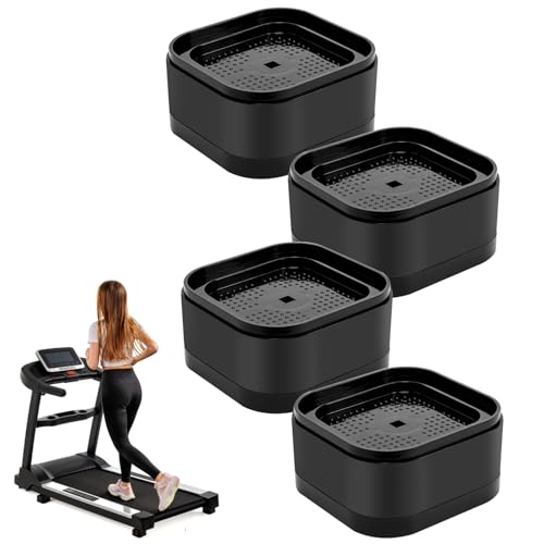 PHULWEL 4-Pack Treadmill Incline Riser Blocks Stackable Height Adjustable Treadmill Ramp Pads for Leveling or Uphill Workout Non-Slip Support Blocks for Home Gym Fitness Equipment