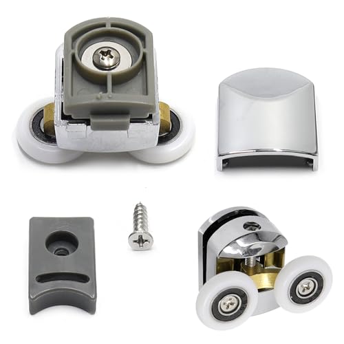 GYSRXS 23 mm Universal Shower Enclosure Rollers Set of 4 Sliding Shower Door Rollers for Glass 4-6 mm (2 Upper Rollers +2 Lower Rollers) - Image 4