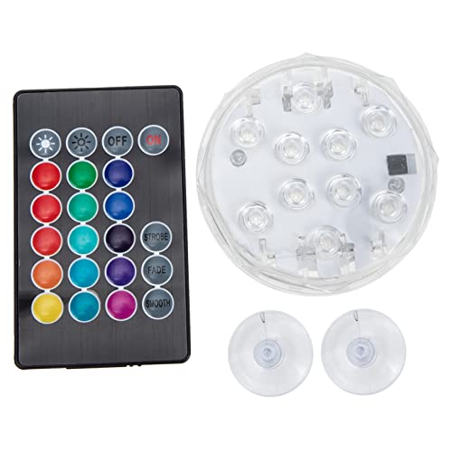 TOYANDONA Luz Led Subacuática Rgb Sumergible Para Piscina Sobre Suelo Control Remoto, 15 Colores, Ip68, Iluminación Decorativa Para Jardín Acuático y Estanques