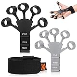 Fingertrainer Silikon Handtrainer, Griffkraft Trainer Finger Training, Hand Training Grip Trainer, Grip Master Handmuskeltrainer, Hand Finger Trainingsgerät für Kraft Steigern Krafttranieren