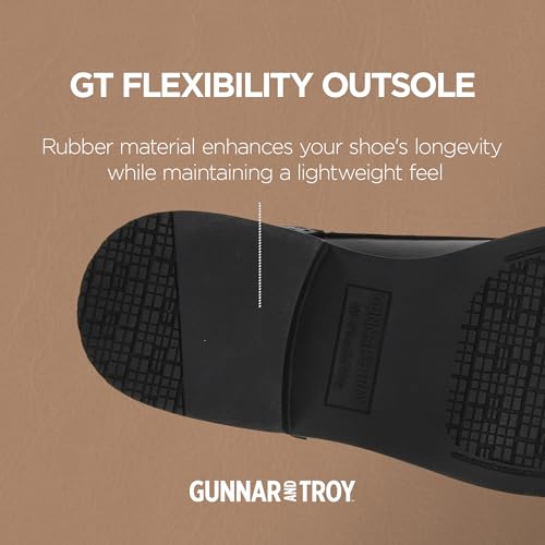 Gunnar and Troy Axel Mens Dress Shoes | Classic Brogue Oxford with Leather Uppers | Cushioned Dual-Density Footbed | Multi Color4