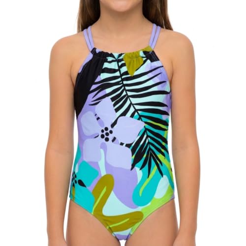 Image of Kanu Surf Girls Jasmine Beach Sport Halter One Piece Swimsuit