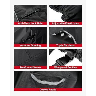 Amazicha Motorcycle Cover with Side Top Box Compatible with Harley Davidson Touring Ultra Limited Street Glide Road Glide Electra Glide, Waterproof Motorcycle Cover Outdoor Storage All Weather