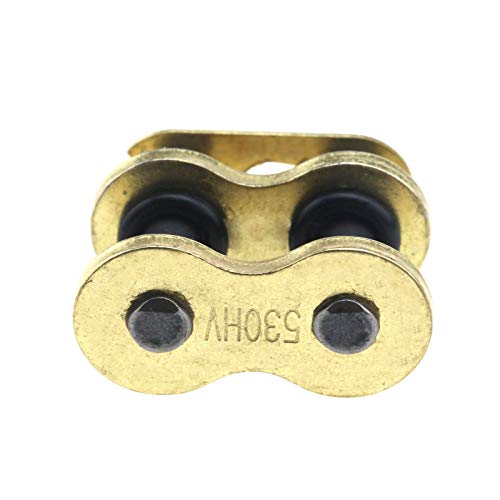 Universal Motorrad Clipschloss Clip Kettenschloss für 530 Ring Teilung verstärkte Kette Verbindungsglied Gold