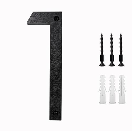 Letrero de número de casa de 20 cm del 0 al 9 para exteriores, moderno, antioxidante, ABS, números de puerta de 7.8 pulgadas (1)