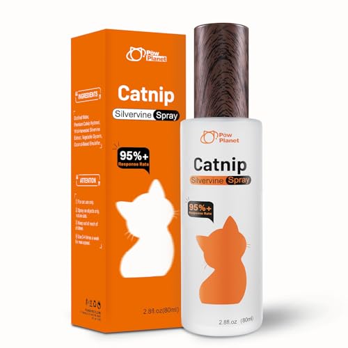 PAW PLANET 2.8 fl.oz. Advanced Catnip Spray with Silvervine for Indoor Cats & Kittens 95%+ Response Rate Natural Training & Play Mist
