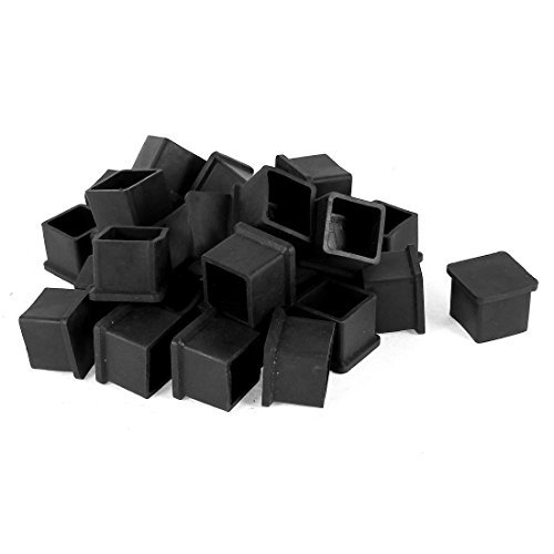Furniture Chair Table Leg Rubber Foot Covers Protectors 22x22mm 30pcs