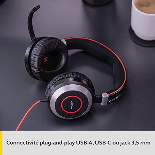 Jabra Evolve 80 UC Casque Audio Supra-Auriculaire Filaire – Casque Unified Communications avec Suppression Active du… - Les Beatles, Paul McCartney, John Lennon, RIngo Starr, George Harrison Jabra Evolve 80 UC Casque Audio Supra-Auriculaire Filaire - Casque Unified Communications avec Suppression Active du… – Image 5