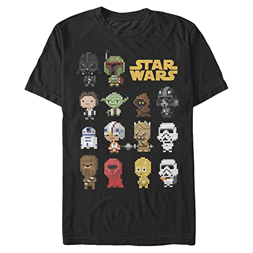 T-shirt Star Wars grande taille 5XL noir à manches courtes pour homme motif Pixel Party