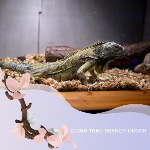 Branches pour reptiles flexibles avec feuilles d'arbre vives pour amphibiens - 4