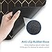 Large Gaming Mouse Pad for Desk, Black Gold HoneycombTechnology Desk Mat, Extended Computer Keyboard Mouse Pad with Non-Slip Base and Stitched Edge,31.5