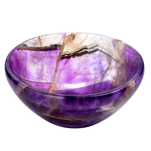 Image of Amethyst Meditation Bowl - Premium Crystal for Mindfulness and Relaxation - Handcrafted Stone Bowl for Healing and Serenity - Meditation and Spiritual Practices (2 Inch)