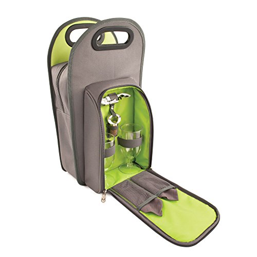 True 2766 Metro 2 bottle 6 piece wine travel bag and insulated wine