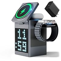 Vivilumens Bluetooth Speaker 3 in 1 Wireless Charging Station for Magsafe Charger Stand Cube with 2