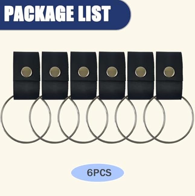 6PCS Stainless Steel Towel Ring Holder for Kitchen Dish Towels,Hanging Towels Loop Ring,Towel Hanger for Cabinet House Oven Stove Door