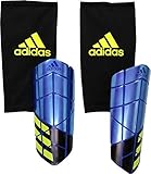 adidas Performance X Pro Shin Guards, Football Blue/Black/Solar Yellow, Large