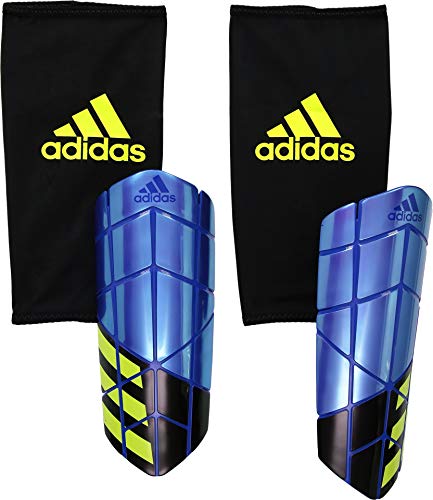 adidas Performance X Pro Shin Guards, Football Blue/Black/Solar Yellow, Large