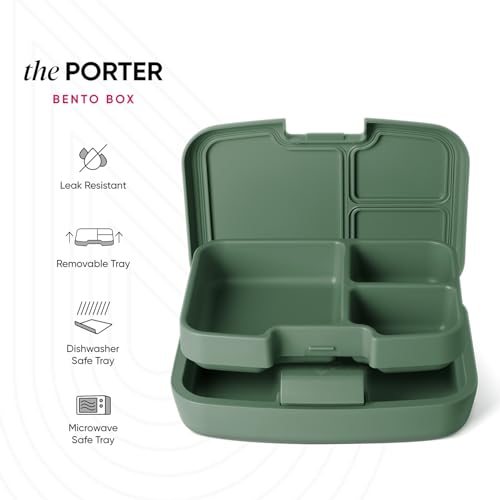 Image of Simple Modern Minecraft Porter Bento Lunch Box | BPA Free, Leak-Resistant, Dishwasher Safe | Lunch Container for Girls, Boys, Toddlers, Kids | 3 Compartments, Minecraft Mashup