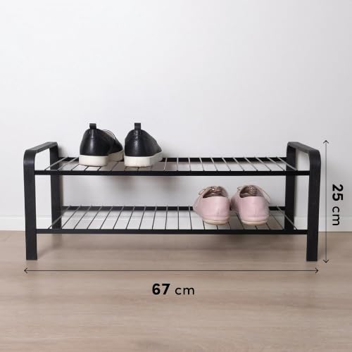 LM 391 Schuhregal aus Öko-Holz - pulverbeschichtetes Schuhregal platzsparend, 670 mm breite, ideal für Schrank… – Ansicht 4