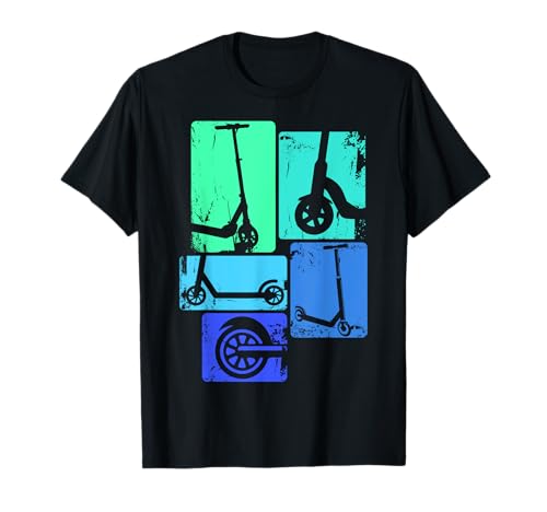 Stunt Scooter Roller Retro Tretroller Jungen Kinder T-Shirt Stunt Scooter Roller Retro Tretroller Jungen Kinder T-Shirt