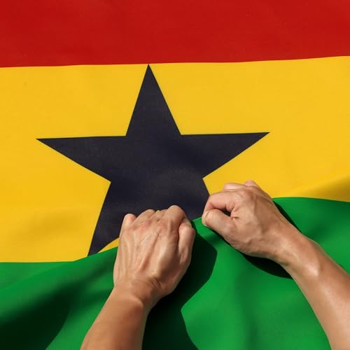Bandera de Ghana de doble cara Anley de 3x5 pies: tela irrompible contra el viento y desgaste